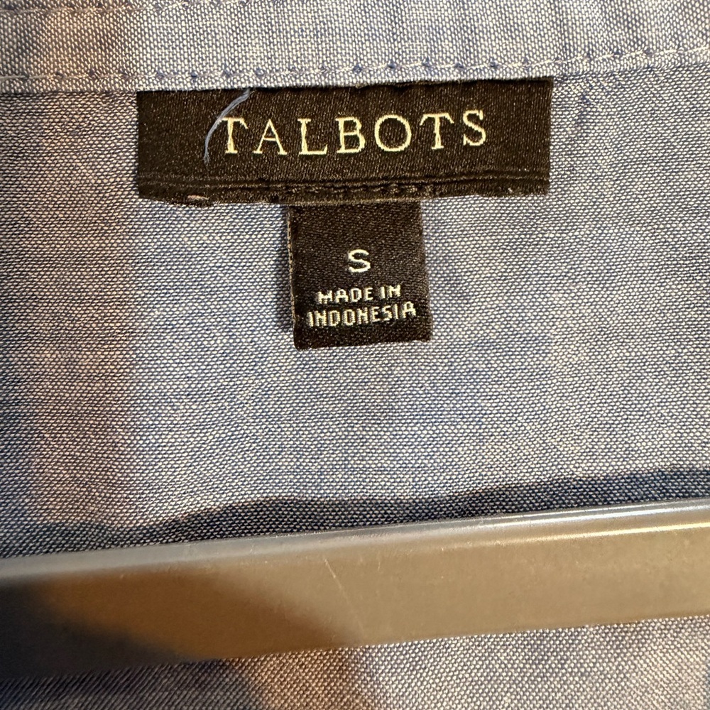 Talbots Light Blue Ruffle Blouse - Picture 3 of 5